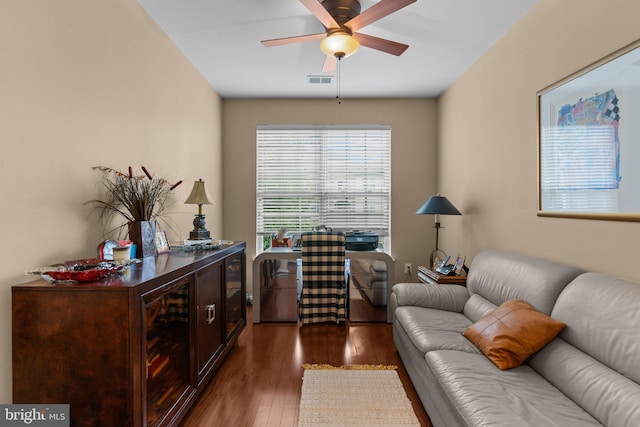 4208 Knox Ct Unit 4208, Warwick, PA 18974 - home office featuring ceiling fan and dark wood-type flooring
