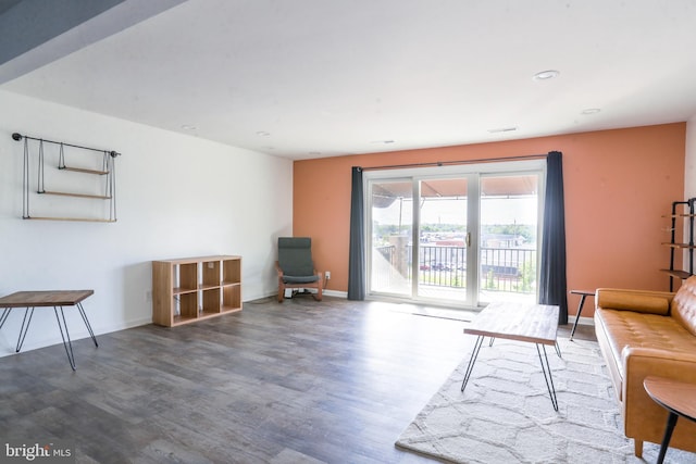 1000 Country Club Rd Unit 8, York, PA 17403 - living area featuring wood finished floors, baseboards, and recessed lighting