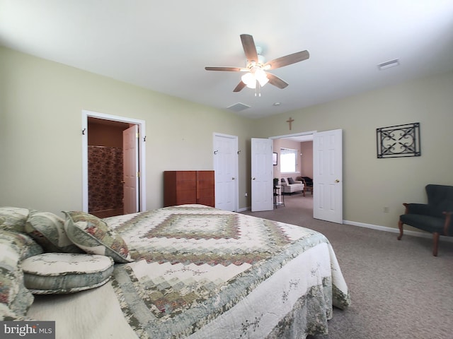 1513 Turtle Creek Ln, Quakertown, PA 18951 - bedroom with carpet, baseboards, and ceiling fan