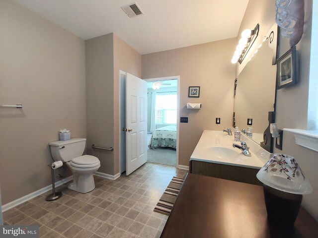 1513 Turtle Creek Ln, Quakertown, PA 18951 - ensuite bathroom with baseboards, toilet, double vanity, and tile patterned flooring