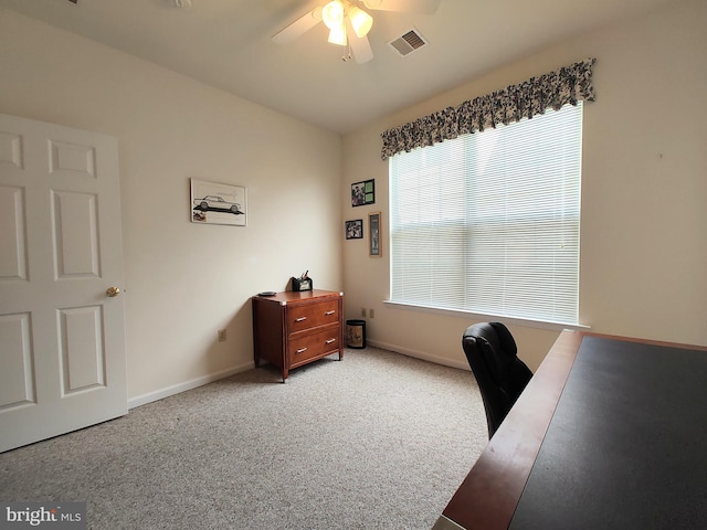 1513 Turtle Creek Ln, Quakertown, PA 18951 - office space featuring a ceiling fan, carpet, and baseboards