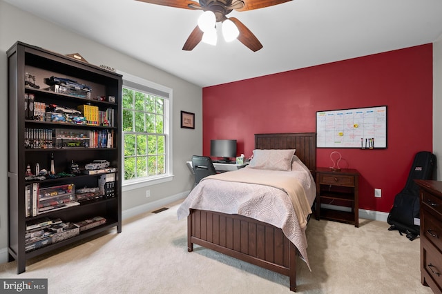704 Turnbridge Rd, Wayne, PA 19087 - carpeted bedroom with baseboards and ceiling fan