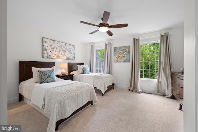 704 Turnbridge Rd, Wayne, PA 19087 - bedroom with carpet, baseboards, and ceiling fan
