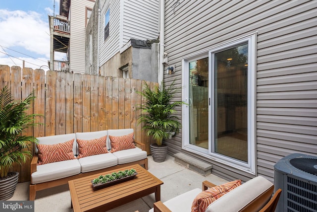 939 Sigel St, Philadelphia, PA 19148 - view of patio / terrace with outdoor lounge area and central AC unit