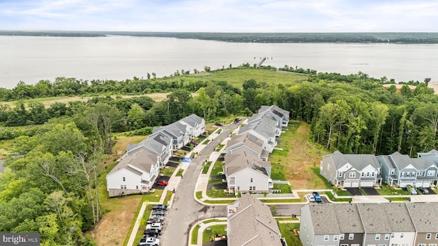 18010 Woods Overlook Dr, Dumfries, VA 22026 - aerial perspective of suburban area with a nearby body of water