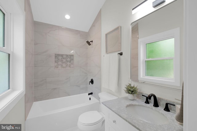 1427 Jackson St NE, Washington, DC 20017 - bathroom with vanity, toilet, and washtub / shower combination