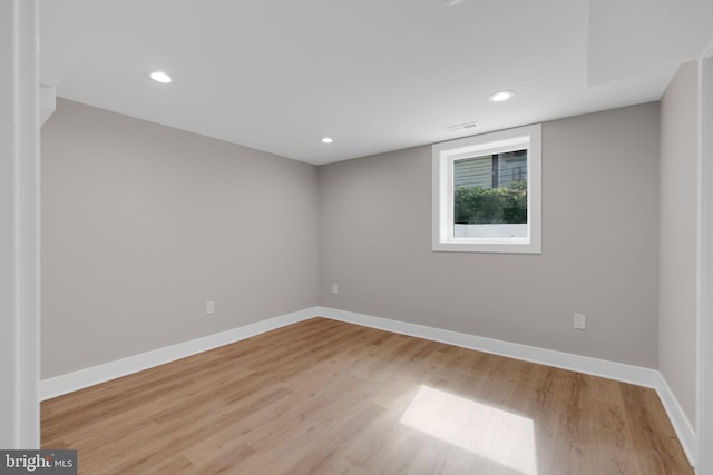 1427 Jackson St NE, Washington, DC 20017 - unfurnished room with light wood-style flooring, baseboards, and recessed lighting