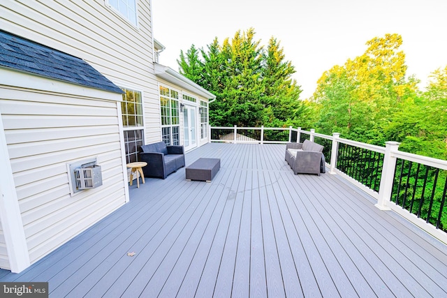 22 Thaxton Ct, Stafford, VA 22556 - wooden terrace featuring french doors and an outdoor hangout area