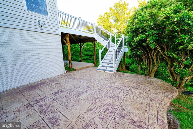22 Thaxton Ct, Stafford, VA 22556 - view of patio with stairs and a wooden deck