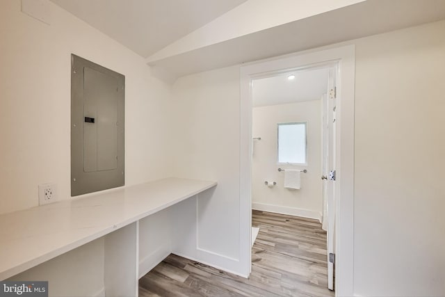966 Walnut Ave, North Beach, MD 20714 - interior space featuring electric panel, wood finished floors, and baseboards