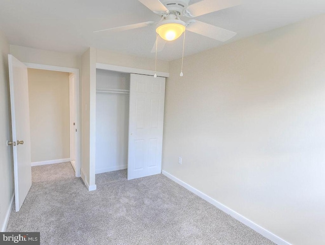 4128 Whiting Rd, Philadelphia, PA 19154 - unfurnished bedroom with carpet floors, a closet, baseboards, and ceiling fan