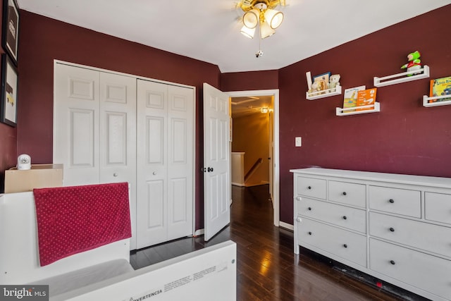 7140 Ladd Cir, Frederick, MD 21703 - bedroom with hardwood / wood-style floors and a closet
