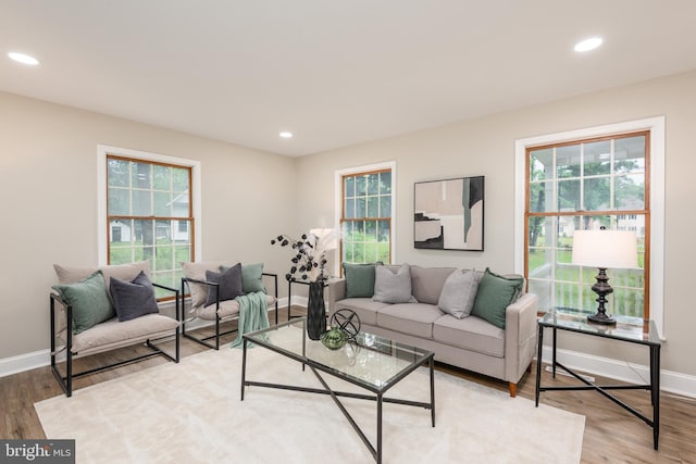 81 Rivers End Dr, Seaford, DE 19973 - living area with baseboards, light wood finished floors, and recessed lighting