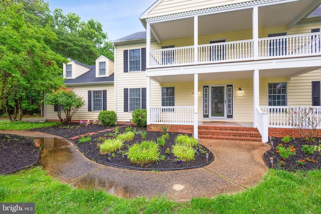 81 Rivers End Dr, Seaford, DE 19973 - view of front of home with a balcony and covered porch