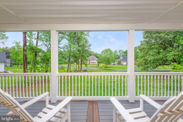 81 Rivers End Dr, Seaford, DE 19973 - wooden deck featuring a yard and a residential view