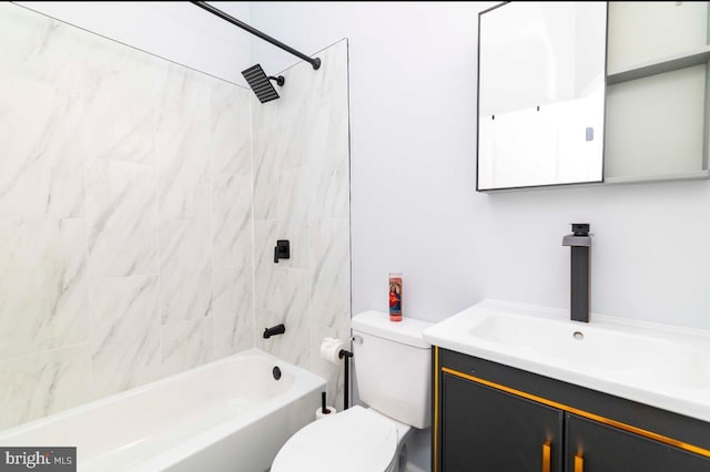 4605 N 13th St, Philadelphia, PA 19140 - full bath featuring toilet, shower / washtub combination, and vanity
