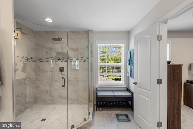 9909 Kildore Way, Fort Washington, MD 20744 - bathroom featuring a shower stall and recessed lighting