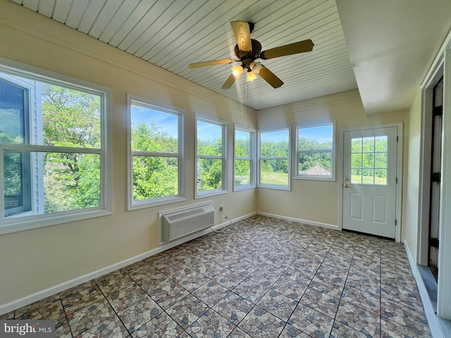 614 Wolfe Reserve Way, Harwood, MD 20776 - unfurnished sunroom with a wall unit AC