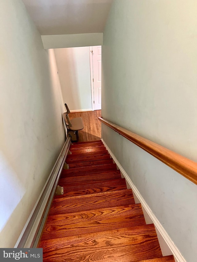 614 Wolfe Reserve Way, Harwood, MD 20776 - staircase with wood finished floors