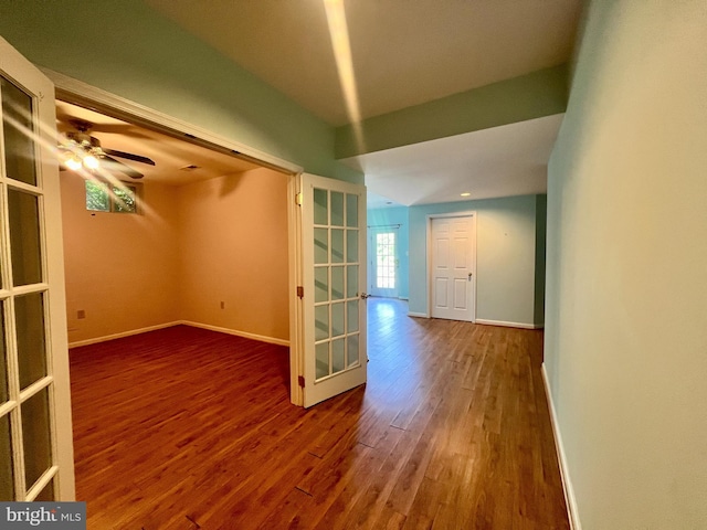 614 Wolfe Reserve Way, Harwood, MD 20776 - empty room featuring wood finished floors, ceiling fan, and baseboards