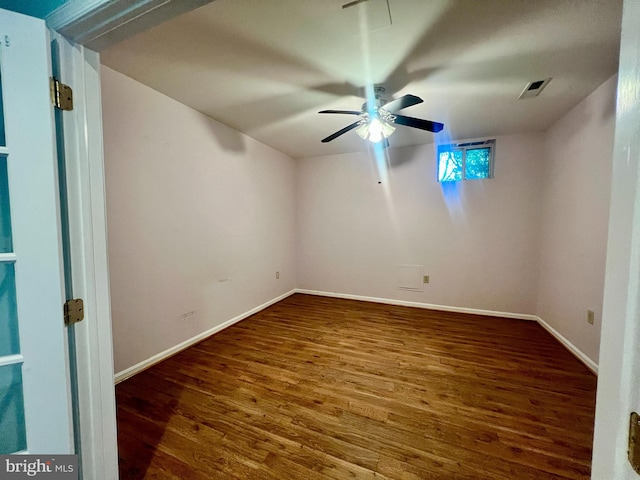 614 Wolfe Reserve Way, Harwood, MD 20776 - unfurnished room featuring wood finished floors, a ceiling fan, and baseboards