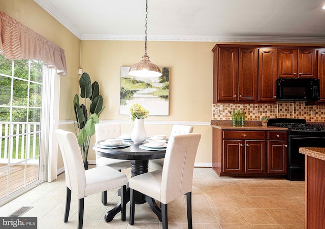 1423 Overlook Way, Bel Air, MD 21014 - dining space featuring ornamental molding and light tile patterned flooring