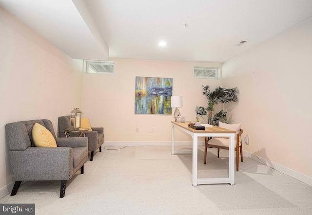 1423 Overlook Way, Bel Air, MD 21014 - home office featuring baseboards, recessed lighting, and carpet flooring