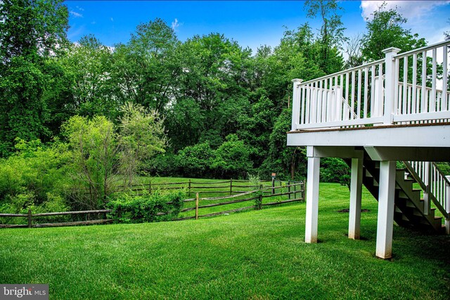 1423 Overlook Way, Bel Air, MD 21014 - view of yard with stairs and a deck