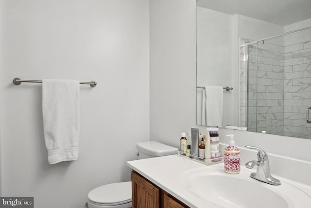 14617 Woodspring Ct, Centreville, VA 20120 - bathroom with toilet, a stall shower, and vanity