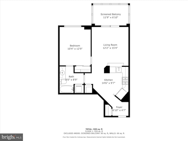 1045 N Utah St Unit 2-404, Arlington, VA 22201 - property floor plan