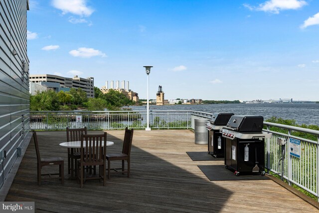 901 N Penn St Unit R305, Philadelphia, PA 19123 - deck with a water view and area for grilling