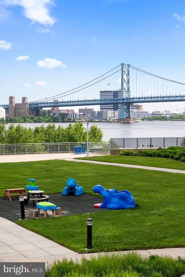 901 N Penn St Unit R305, Philadelphia, PA 19123 - view of community featuring a lawn and a water view