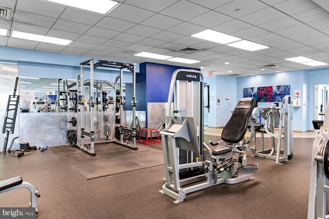 901 N Penn St Unit R305, Philadelphia, PA 19123 - exercise room featuring a paneled ceiling