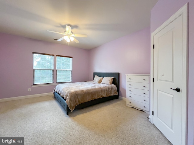3348 Soaring Cir, Woodbridge, VA 22193 - bedroom featuring light colored carpet, baseboards, and a ceiling fan