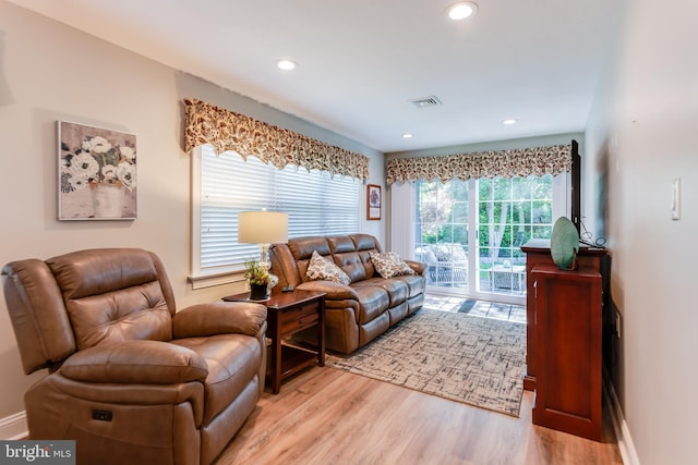3 Canterbury Pl, Southampton, NJ 08088 - living room with light wood finished floors, recessed lighting, and baseboards