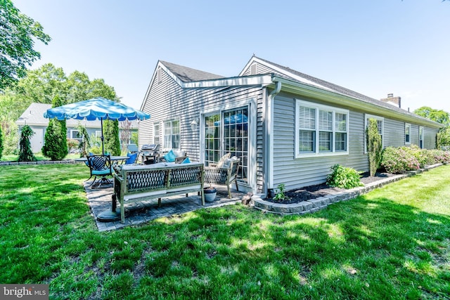 3 Canterbury Pl, Southampton, NJ 08088 - rear view of property featuring a yard and a chimney