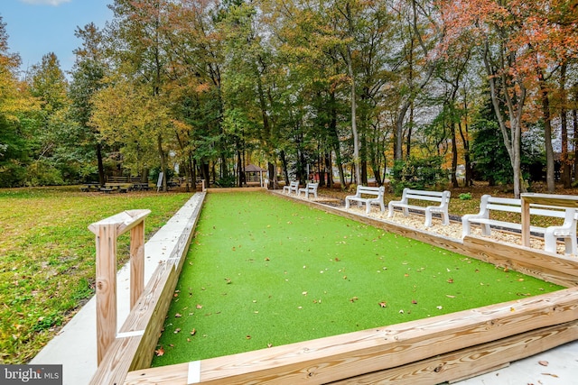 3 Canterbury Pl, Southampton, NJ 08088 - view of property's community featuring a game area and view of wooded area