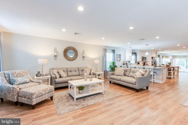3 Canterbury Pl, Southampton, NJ 08088 - living area with light wood-type flooring and recessed lighting