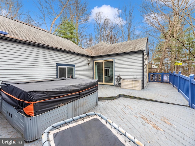 6518 Rimrock Rd, New Market, MD 21774 - wooden terrace with a hot tub