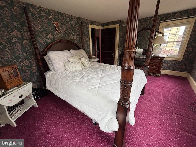 10 E Taunton Ave, Berlin, NJ 08009 - carpeted bedroom featuring wallpapered walls and baseboards