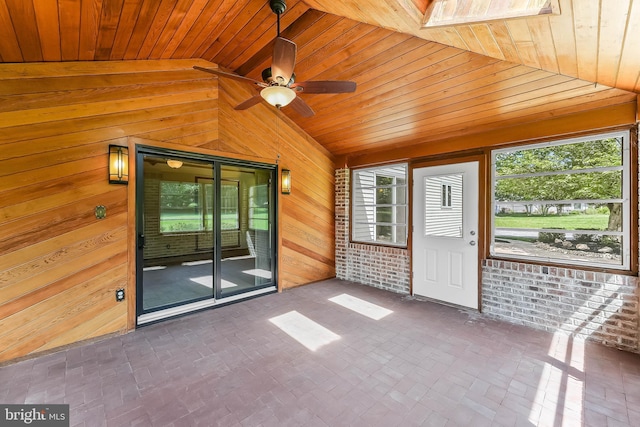 2 Raven Dr, Chadds Ford, PA 19317 - unfurnished sunroom featuring vaulted ceiling and a ceiling fan