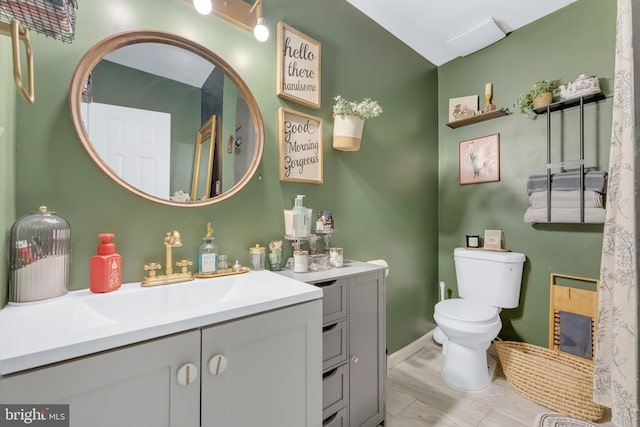 35 La Cascata, Clementon, NJ 08021 - bathroom featuring vanity, toilet, and baseboards