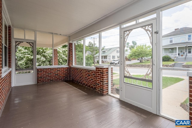 803 Alleghany Ave, Staunton, VA 24401 - unfurnished sunroom featuring a residential view