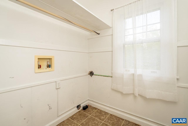 803 Alleghany Ave, Staunton, VA 24401 - washroom featuring hookup for a washing machine, baseboards, and dark flooring