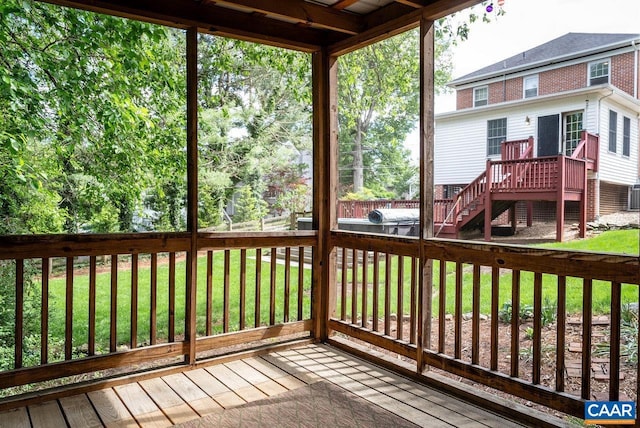 803 Alleghany Ave, Staunton, VA 24401 - wooden deck with a yard and stairway
