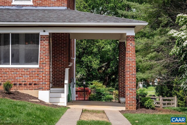 803 Alleghany Ave, Staunton, VA 24401 - doorway to property with brick siding