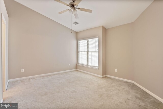 20866 Rockingham Ter, Sterling, VA 20165 - carpeted spare room with lofted ceiling, ceiling fan, and baseboards