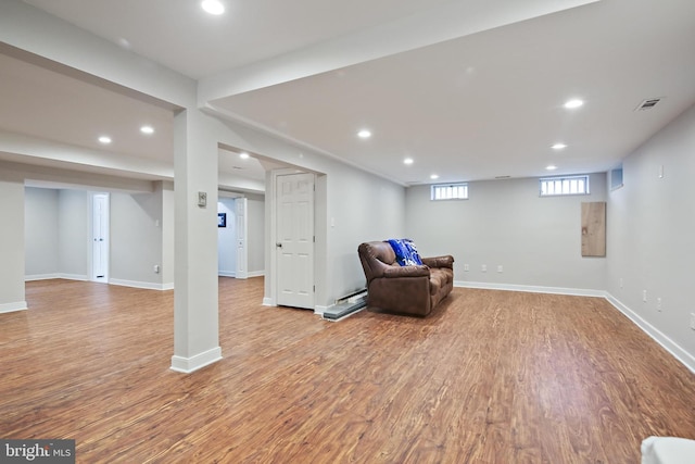 4 Old Elm Ct, Lutherville Timonium, MD 21093 - living area featuring wood finished floors, recessed lighting, and baseboards