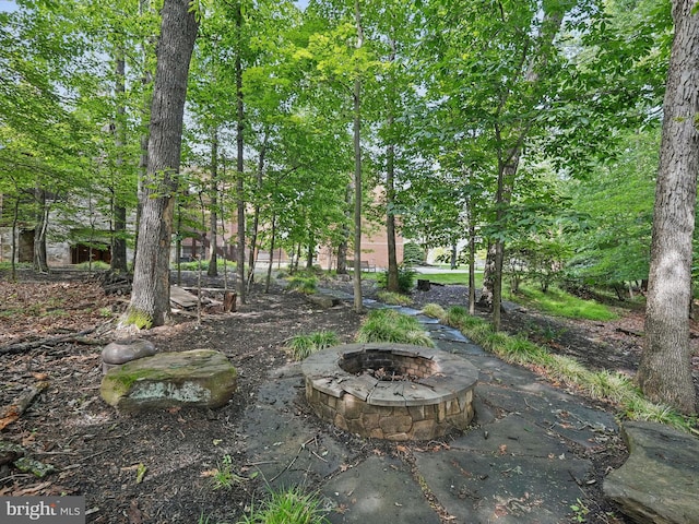 2555 Vale Ridge Ct, Oakton, VA 22124 - view of yard featuring a fire pit