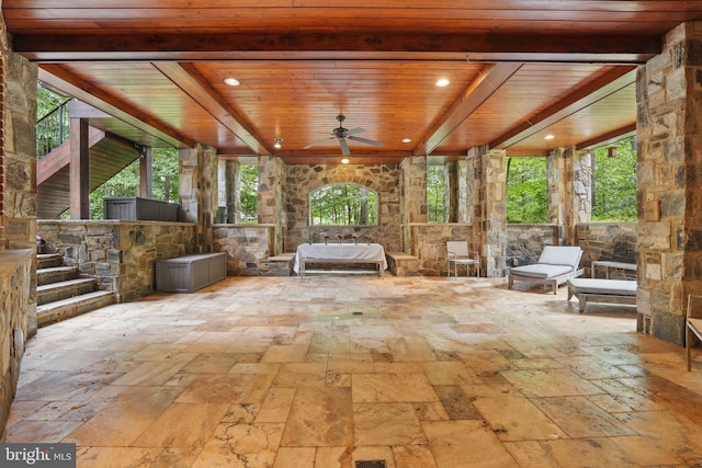2555 Vale Ridge Ct, Oakton, VA 22124 - view of patio / terrace with ceiling fan